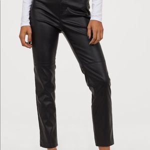 faux leather skinny pants